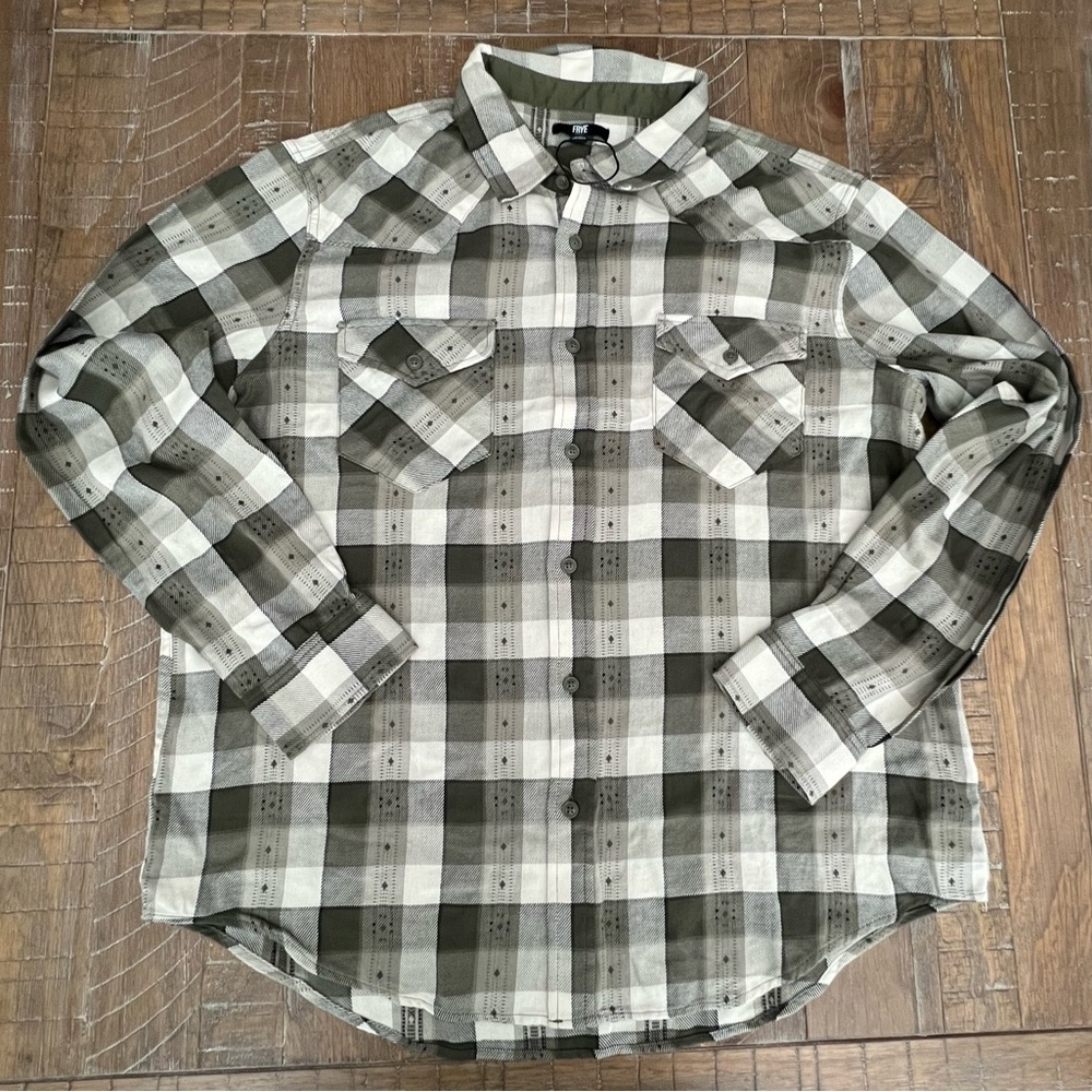 Frye Men's Green Plaid Shirt NWOT